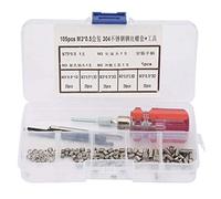 105 Pièces Ensemble en Acier Inoxydable, M3 Fil Vis Manchon Filetage Réparation Insert Kit Outil Ensemble (Boîte M3*0.5)