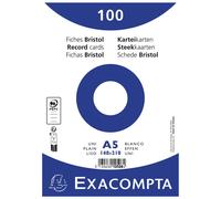 [10508E] Exacompta Paquet 100 fiches sous film - bristol uni non perforé 148x...