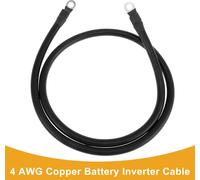 105cm 4 AWG Batterie Onduleur Cable 5/16" Batterie Cable étamé Cuivre Noir OT Type 1 Pc