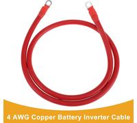 105cm 4 AWG Batterie Onduleur Cable 5/16" Batterie Cable étamé Cuivre Rouge OT Type 1 Pc