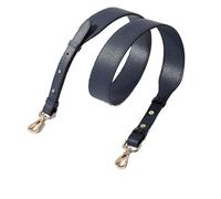 106-110 cm Sangle de sac réglable pour sacs, 3,8 cm de large universelle de rechange bandoulière en cuir pour sac à main, bandoulière, accessoires - Bleu marine