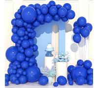 106 pcs Ballons Bleus Foncé Ballon en Latex 5 10 12 18 pouces Kit de Guirlande Ballon Bleu avec Ruban pour Femmes Garçons Filles Fêtes d'Anniversaire Mariage Remise de Diplômes Bébé Mariée Décorations