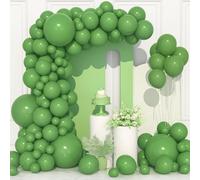 106 pcs Ballons Verts Sauge Rétro Ballon en Latex 5 10 12 18 pouces Kit de Guirlande Ballon Vert Avocat avec Ruban pour Femmes Filles Fête d'Anniversaire Baptême Douche Bébé Baby Shower Décorations