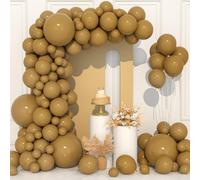 106 Pcs Brown Retro Latex Balloons 5 10 12 18 Inch Balloon Garland Kit Brown Coffee With Ribbon For Boys Girls Birthday Party Christening Wedding Shower Baby Shower Decorations