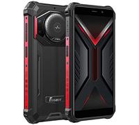 10600mAh Batterie Smartphone Incassable FOSSIBOT F101, Haut-Parleur 3.5W Max, 4GB 64GB, 24MP Caméra, IP68 Etanche Android Téléphone, Dual SIM, Rouge