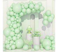 106Pcs Pastel Green Latex Balloons 5 10 12 18 Inch Mint Green Balloon Garland Kit With Ribbon For Women Girls Birthday Party Christening Shower Baby Wedding Baby Shower Decorations