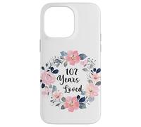 107 Years Loved 107th Birthday Floral 107 Year Old Men Women Coque pour iPhone 14 Pro Max