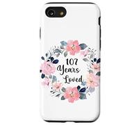 107 Years Loved 107th Birthday Floral 107 Year Old Men Women Coque pour iPhone SE (2020) / 7/8