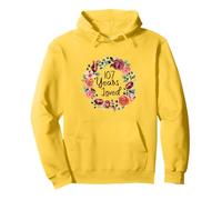 107 Years Loved 107th Birthday Floral Wreath Loved for Women Sweat à Capuche