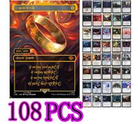 108 cartes proxy Magic The Gathering avec terres doubles, terres de recherche et terres de choc, avec noyau noir Papetier