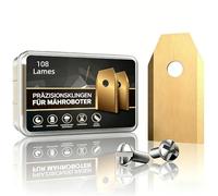 108 Lames de Tondeuses Robot Compatibles Navimow Segway i105e i110e H1500e H3000e X315e X330e, Acier Inox & Vis Sécurité Anticorrosion, Rechange pour Robot Tondeuse Navimow