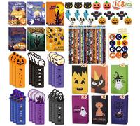 108 Pcs Favors de Fête d'halloween, Lot Jouet Cadeau Enfant d'Halloween, Pinata Remplissage, School Award, Prix Noël Halloween