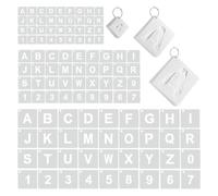 108 Pcs Letter and Number Stencils 3 Sizes 1/3/5 Inch Alphabet Number Templates Reusable Plastic Stencils for Painting