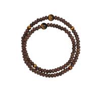 108 perles japonaises rayées en bois de cassia siamois et œil de tigre marron double bracelet Juzu dhyana Zen Kyoto perles de prière faites à la main pour homme femme cadeaux perles mala élastiques