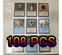 108 pièces Cartes proxy de Magic The Gathering avec noyau noir, terres de double, terres de rappel, terres de choc Papetier