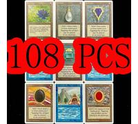 108 pièces Cartes Proxy Magic The Gathering Terres Doubles P9, Terres Recherche, Terres Choc NOIR Papetier
