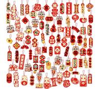 108 Pièces Décoration du Nouvel an Chinois,Décorations de Nouvel an Chinois 2026,Décoration de Nouvel an Lunaire,pour la Décoration du Nouvel an à la Maison,dans la Voiture ou dans l'arbre