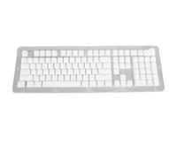 108 Touches de Clavier Allemand, Capuchons de Touche pour Clavier mécanique, Design Minimaliste translucide pour claviers 61, 64, 68, 84, 87, 96, 98, 100, 104 et 108 Touches, en (Blanche)