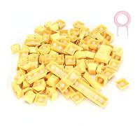 108 Touches PBT Keycaps, Keycap de Jeu Vidéo Coloré Résistant à l'huile de Conception Ergonomique pour Clavier Mécanique(Jaune)