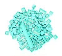 108 Touches PBT Keycaps, Keycap de Jeu Vidéo Coloré Résistant à l'huile de Conception Ergonomique pour Clavier Mécanique(Vert Bleu)