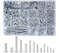 1080 Pcs Screws Bolts and Nuts Assortment Kit, Metric Machine Screws and Nuts and Flat Washers, Round Head Bolts Sets