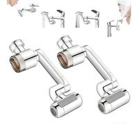1080° Rotating Faucet Extender With Upward Facial Mist, 4 Water Modes & Built-In Filter, Adjustable Sink Sprayer, Universal Sink Aerator for Bathroom and Kitchen (2pcs)