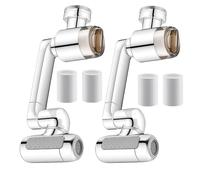 1080° Rotating Faucet Extender with Upward Facial Mist, 4 Water Modes & Built-In Filter for Wash Hand/Hair/Face, Universal Fit (2Pcs)