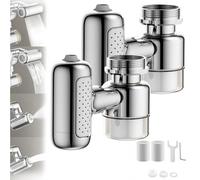 1080°Rotating Faucet Extender with Upward Facial Mist, 4 Water Modes & Built-In Filter, Rotating Faucet Extender with Filter for Bathroom Kitchen Wash Hand Hair Face (2B)