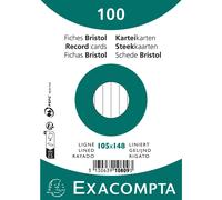 [10809SE-5] Exacompta Lot de 5 Paquets 100 fiches sous film - ligné non perfo...