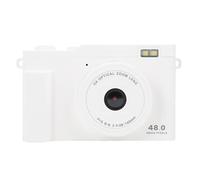 1080p 48MP HD Dual Camera Portable Camera Numérique 15x Zoom Optique LED Flash WiFi Transfert Compact Voyage (White)