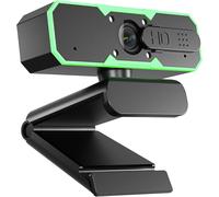 1080P 60FPS Gaming Webcam with RGB Ring Light,Streaming PC Camera with Autofocus,Dual Microphone,Built-in LED Lighting,USB 2.0 Plug & Play for PC,Mac,Laptop and Tablet