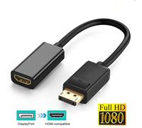 1080P Adaptateur mâle DP vers femelle compatible HDMI, port d'affichage 4K vers HDMI, convertisseur de câble, audio vidéo, budgétaire PC HDTV ""Nipseyteko