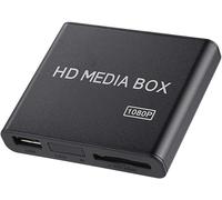 1080P Hd Media Player,Mini Vga Home Theater Media Player Box Support Mmc Rmvb Mp3 Avi Mkv Avec Télécommande Prend En Charge Les Cartes Sd Et Les Périphériques Usb(Eu)