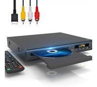 1080P Lecteur DVD pour Smart TV, Lecteur DVD Multi-région Free pour Télévision, Connexions HDMI/AV/Entrée USB, Système NTSC/PAL, Télécommande, Compatibilité avec Toutes Les Régions, Mémoire de Pause