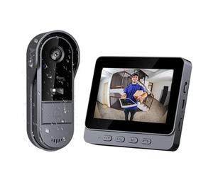 1080P Sonnette Sans Fil Visiophone sans Fil Exterieur étanche avec Caméra Bluetooth Interphone Vidéo avec écran IPS de 4.3 Audio Bidirectionnel Les Personnes âgées Enfant Peuvent Utiliser 170°