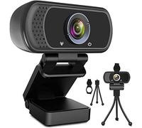 1080P Webcam with Microphone, HD Webcam Web Camera with Tripod Stand, Widescreen USB Computer Camera, Streaming Mic Webcam for Online Calling/Conferencing, Zoom/Skype/Facetime/Youtube, Laptop/Desktop