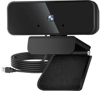 1080P Webcam With Microphone, Usb A Webcam With Noise Reduction And Lens Cover, 90° Wide Angle, Camera Streaming, Plug & Play, Pc Web Cam For Video Conferences