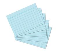 [10836187] herlitz Paquet de 100 Fiches bristol 170g A5 148x210 mm Lignées Bleu