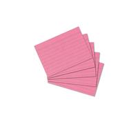 Herlitz Fiches 10836278 – lignées – rose – Lot de 100 – format A8