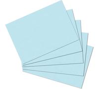 [10837177] herlitz Paquet de 100 fiches Bristol 170g format A6 Unie Bleu