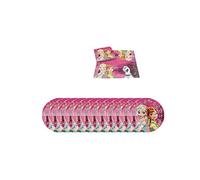 1084, Pack Plus Fête et Anniversaire Disney La Reine des Neiges, 16 serviettes en papier, 12 assiettes 19,5 cm