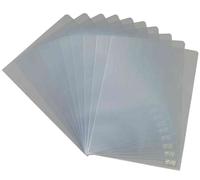 [10843753] herlitz Lot de 100 pochettes à coin en plastique grainées A4 Eco