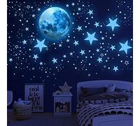 1086 Pièces Etoiles Phosphorescentes Plafond Lune Et Etoiles Lumineuses Autocollants Stickers Muraux Enfants Etoile Fluorescente pour Fille Garcon pépinière Chambres Plafond Décoration