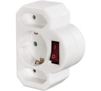 [108846] Hama Multiprise 3x avec interrupteur blanc