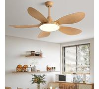 108CM Ventilateur de Plafond avec éclairage et télécommande, LED 72W Plafonnier Ventilateur pour Salon Chambre à Coucher Salle à Manger Lumière, 6 Vitesses, Protection des Yeux, Jaune