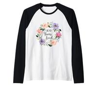 109 Years Loved 109h Birthday Floral 109 Years Loved Women Manche Raglan