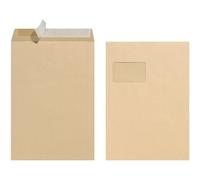 Herlitz - pochettes d'expédition c4, auto-adhésives, brun avec fenêtre, en papier récyclé kraft, 90 g m2, poids 15,9gcontenu 1 G