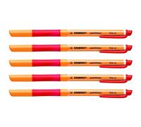 [1099/40-5] STABILO Lot de 5 Stylos Roller encre Gel pointVisco pointe fine 0...