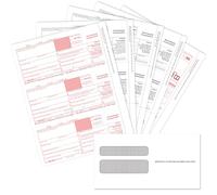 1099 NEC Tax Forms 2025 avec enveloppes, kit de formulaire fiscal 1099 NEC - Idéal pour la comptabilité, 50 enveloppes auto-adhésives, lot de 50 (1099 NEC 50 avec enveloppes)
