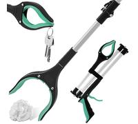 109cm Pince Ramasse Objet, Outils de Ramassage avec Pointes Magnétiques, Tête Rotative à 360° Pince Telescopique, Pince de Préhension Pliable pour Personnes Agées, Pince Ramasse Dechets